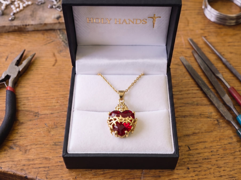 The Sacred Heart of Jesus Necklace — Father Gabriel's Final Collection
