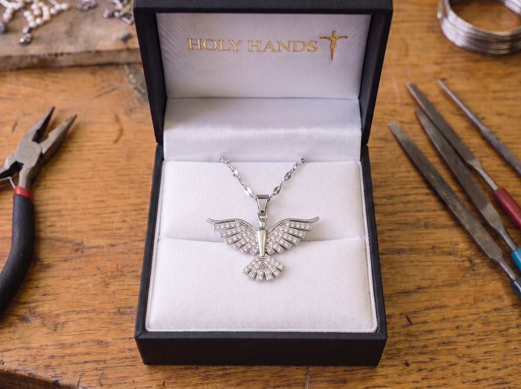 The Holy Spirit Dove Necklace — Father Gabriel's Final Collection