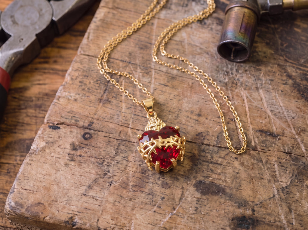 The Sacred Heart of Jesus Necklace — Father Gabriel's Final Collection